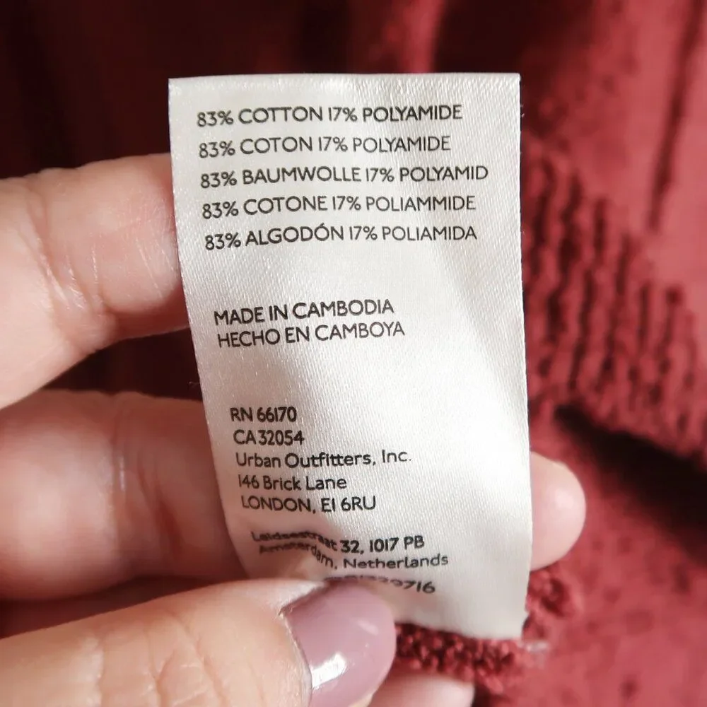 Free People Burgundy Cardigan - Size XS